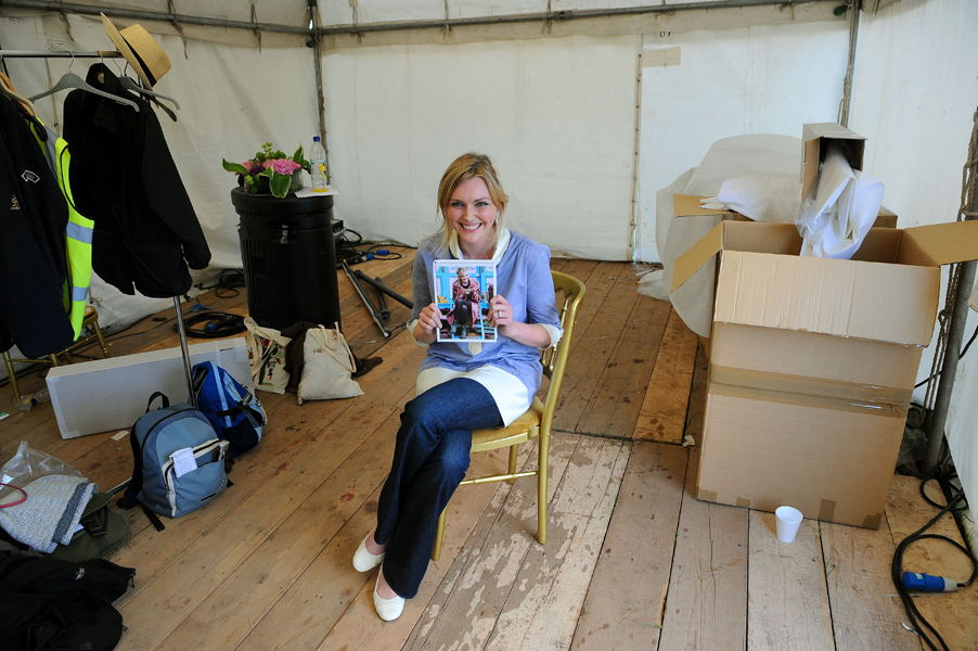 Sophie Dahl backstage at the Hay Festival