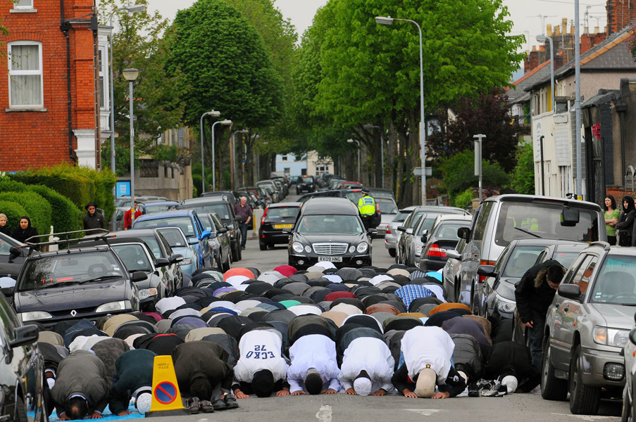 The funeral of Aamir Siddiqi, 17, who was murdered in front of his parents in their home in Cardiff, 2010